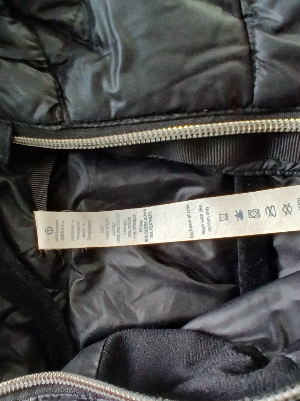 Women’s Quilted Hooded Puffer Coat - Black LULULEMON SIZE 10 GREAT CONDITION - Picture 5 of 9